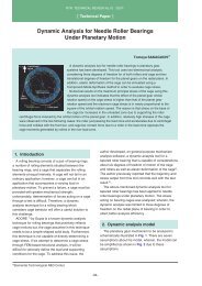 Dynamic Analysis for Needle Roller Bearings Under ... - NTN