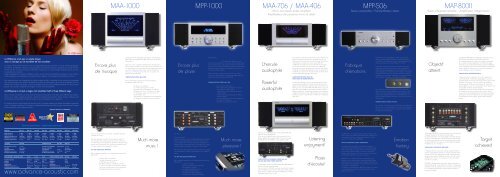 MAA-1000 MAA-706 / MAA-406 MAP-800II MPP-1000 MPP ... - 4Audio
