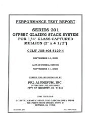 Structural Test Reports - PRL Glass Systems Inc
