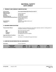 MSDS - Part 1 - Carpet Cleaning Equipment