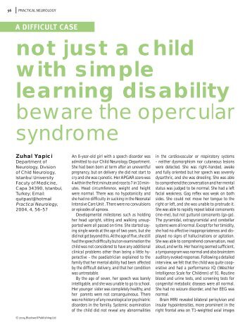 not just a child with simple learning disability beware the opercular ...
