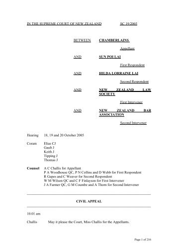 Transcript Chamberlain v Lai.pdf - Courts of New Zealand