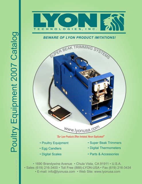 Poultry Equipment 2007 Catalog