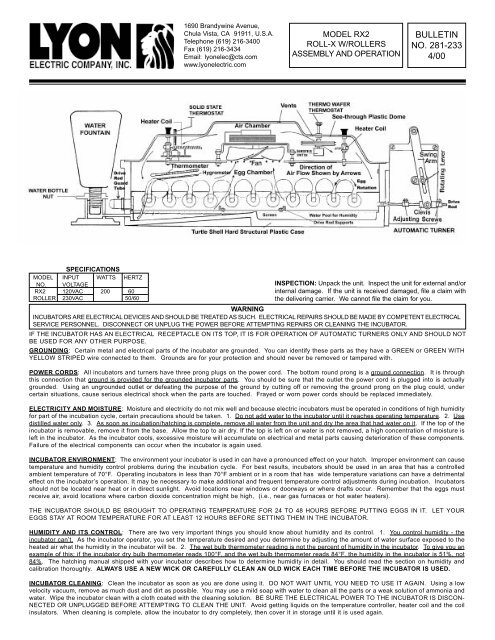 BULLETIN NO. 281-233 4/00 - Lyon