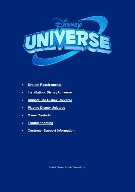 Disney Universe eManual - Find Answers