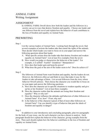 Essay of animal farm