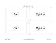 Fact and Opinion Cards. - Beacon Learning Center