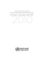 World Malaria Report 2010 - Childinfo.org