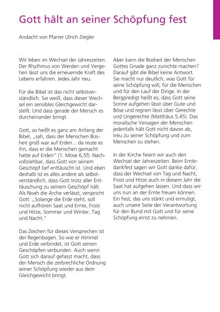 Gemeindebrief Oktober 2008 - Evangelische Kirchengemeinde ...
