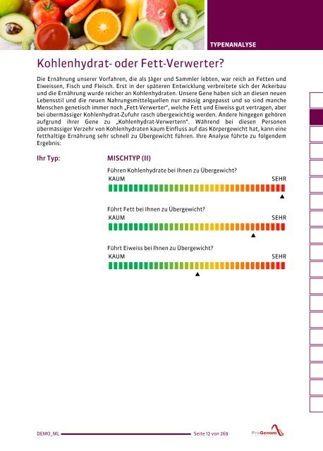 ProVitalDNA - genetische Analysen - DEMO DE