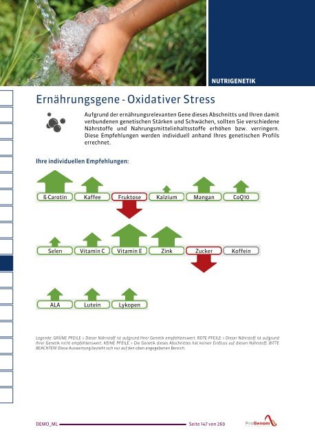 ProVitalDNA - genetische Analysen - DEMO DE