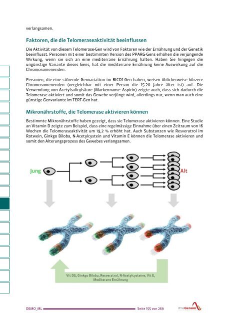 ProVitalDNA - genetische Analysen - DEMO DE