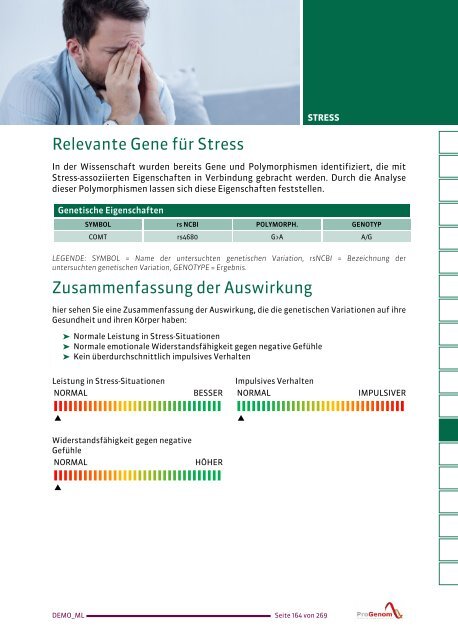 ProVitalDNA - genetische Analysen - DEMO DE