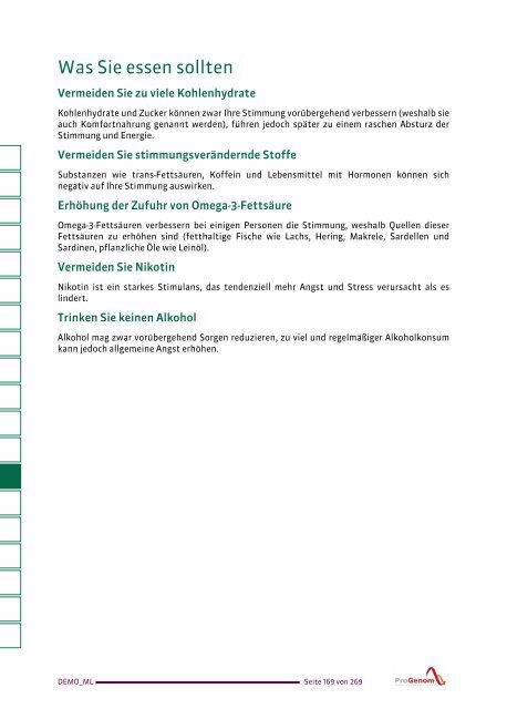 ProVitalDNA - genetische Analysen - DEMO DE