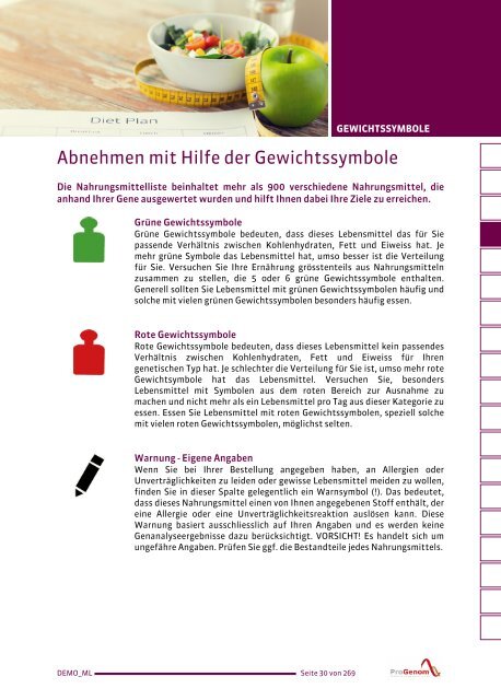 ProVitalDNA - genetische Analysen - DEMO DE