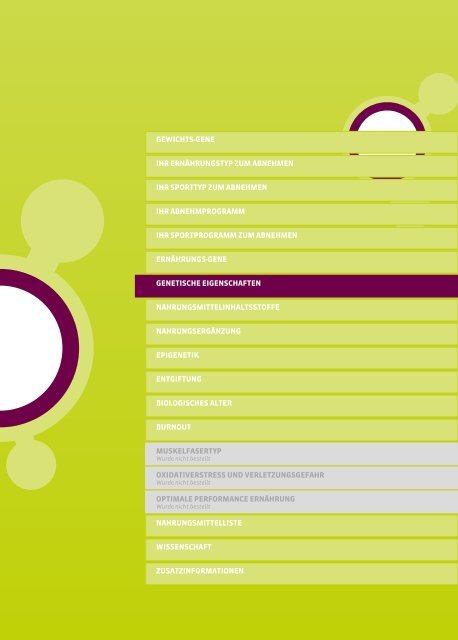 ProVitalDNA - genetische Analysen - DEMO DE