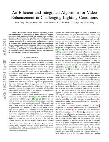 An Efficient and Integrated Algorithm for Video Enhancement in ...