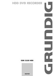 HDD DVD RECORDER - Grundig .NO