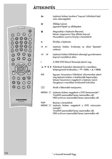 HDD DVD RECORDER - Grundig .NO