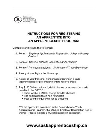 Form 1 - Saskatchewan Apprenticeship and Trade Certification ...