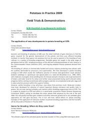 Field Trials and Demonstrations - Scottish Crop Research Institute