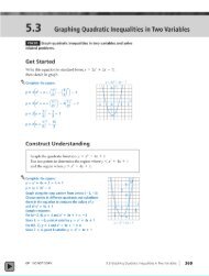 5 Graphing Quadratic Inequalities in Two Variables