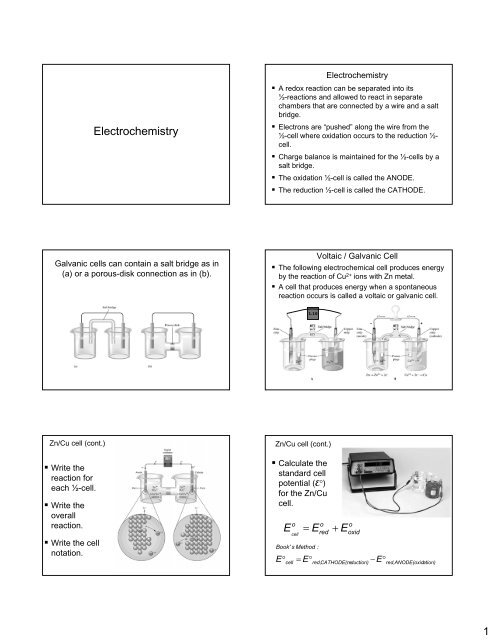 Electrochemistry