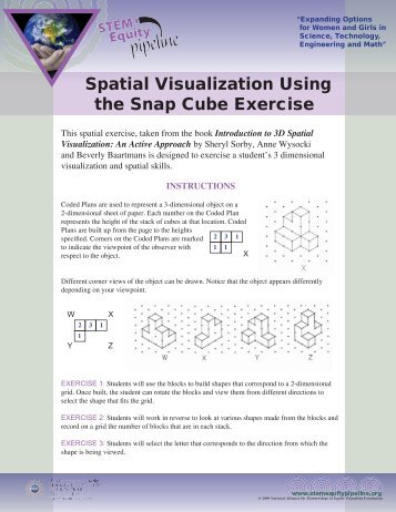 Spatial Visualization Using the Snap Cube Exercise - STEM Equity ...