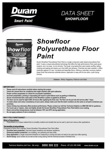 Showfloor Polyurethane Floor Paint 150311