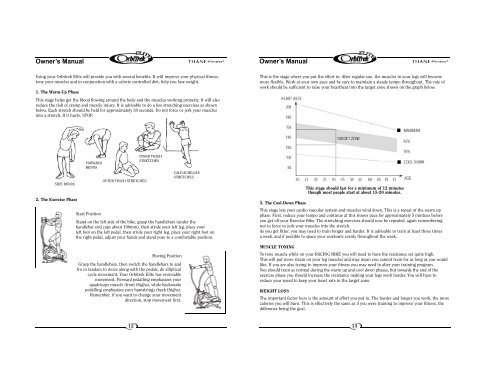 Orbitrek Elite Instruction Manual - Thane