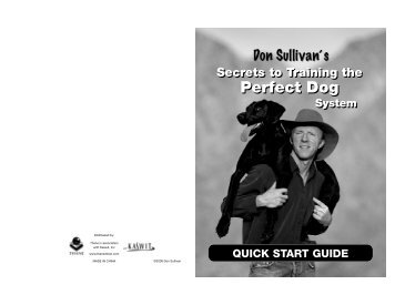 The Perfect DogÂ® Quick Start Guide - Thane