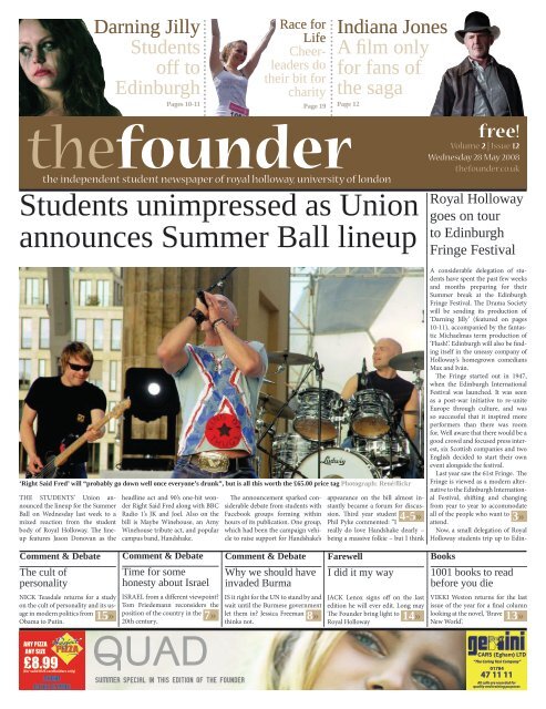 Students unimpressed as Union announces Summer ... - The Founder