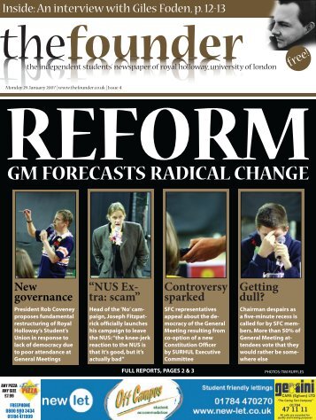 GM FORECASTS RADICAL CHANGE - The Founder