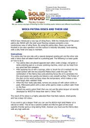woca patina discs and their use - Solid Wood Flooring Company