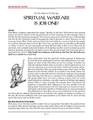 Spiritual Warfare Syllabus: Section A - Timothy Ministries