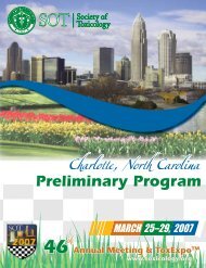 Charlotte, North Carolina - Society of Toxicology