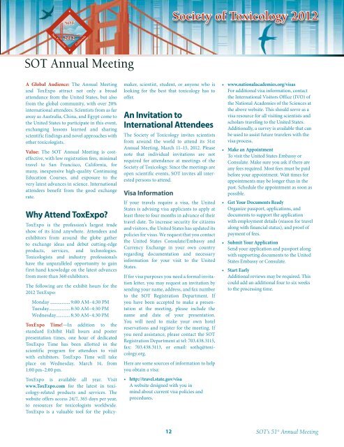51st Annual Meeting & ToxExpo - Society of Toxicology