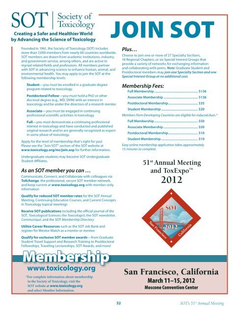 51st Annual Meeting & ToxExpo - Society of Toxicology