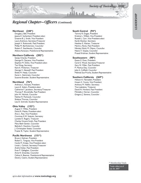 Annual Meeting Program - Society of Toxicology