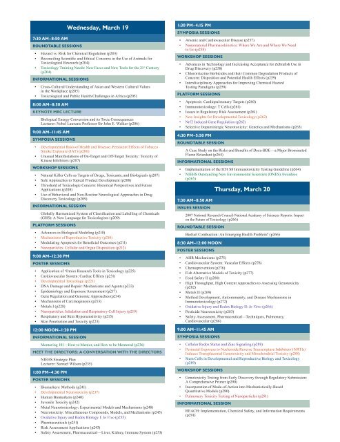 Annual Meeting Program - Society of Toxicology