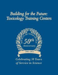 Building for the Future: Toxicology Training Centers - Society of ...