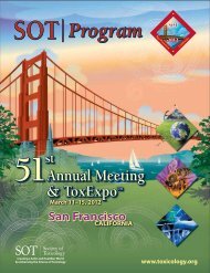 Annual Meeting Program - Society of Toxicology