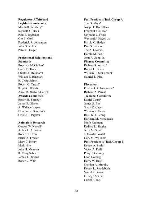 SOCIETY O. TOXICOLOGY HISTORY - Society of Toxicology