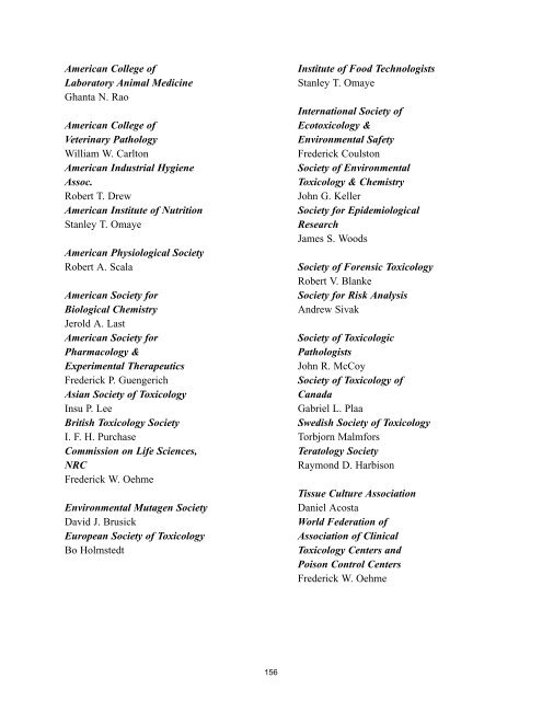 SOCIETY O. TOXICOLOGY HISTORY - Society of Toxicology