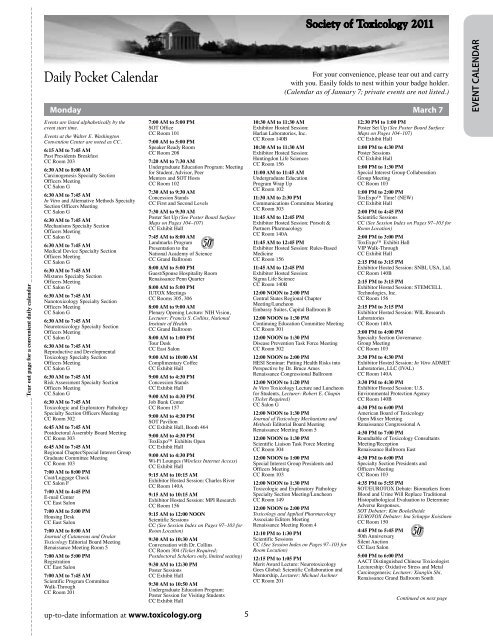 Program - Society of Toxicology