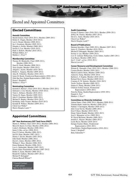 Program - Society of Toxicology