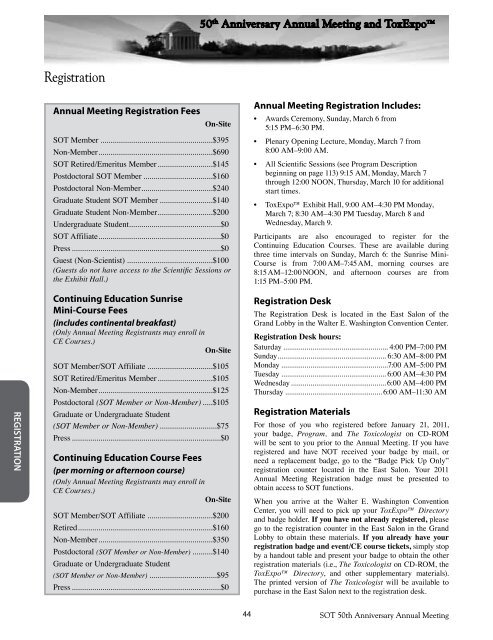 Program - Society of Toxicology