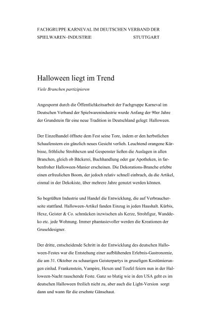 Halloween liegt im Trend