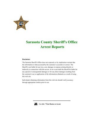 Arrest Card - Working Copy - Sarasota County Sheriff's Office