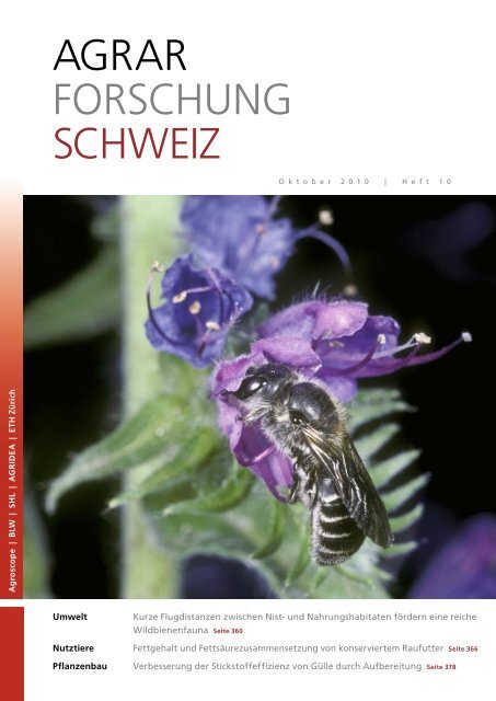 Download als PDF - Agrarforschung Schweiz